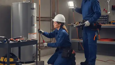 San Diego, CA plumber repairing a home pipe for fast emergency plumbing service