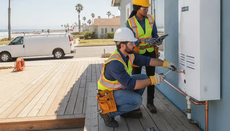 San Diego, CA plumber repairing a plumbing issue for an emergency plumbing service