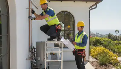 San Diego, CA plumber repairing a residential pipe for emergency plumbing service