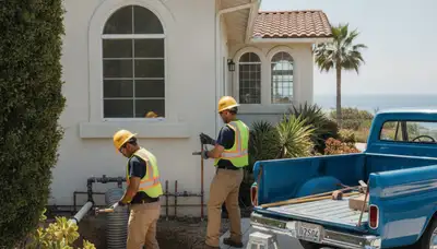 San Diego, CA plumber repairing a plumbing issue for emergency residential service